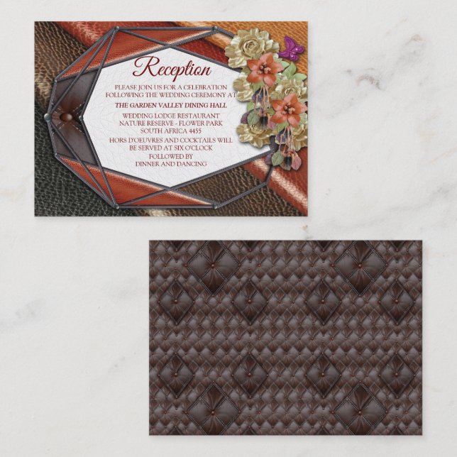 El decorado de Academia de Cuero 3D y Tarjetas (Anverso / Reverso)