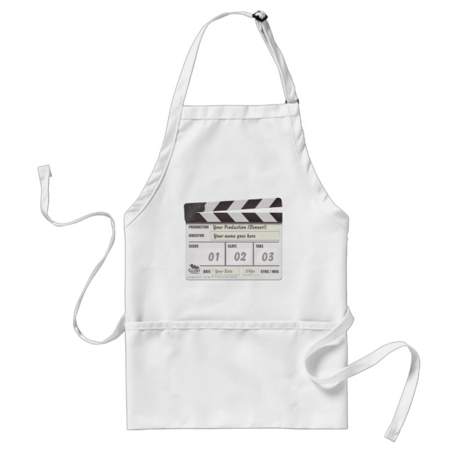 El delantal del cocinero adaptable de Clapperboard (Frente)
