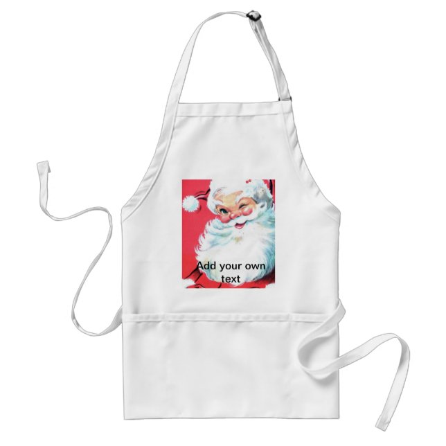 El delantal del navidad de Papá Noel personaliza (Frente)