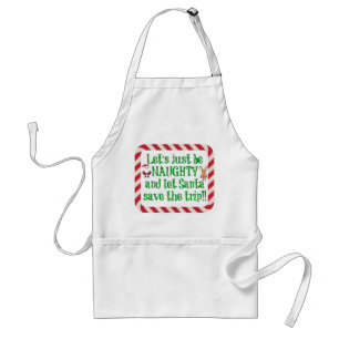 ¡El delantal lindo del navidad, nos dejó ser