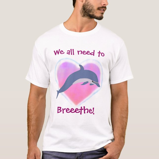 El delfín respira la camiseta (Anverso)
