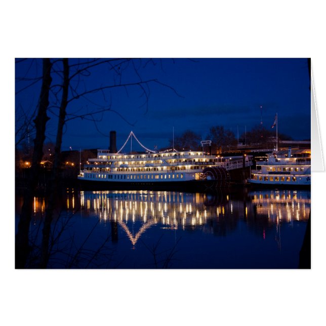 El Delta King de noche - Sacramento, CA (Anverso (Horizontal))