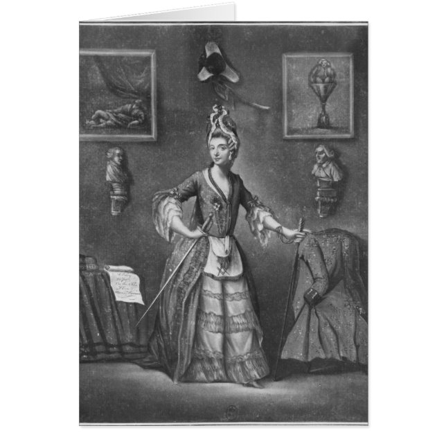 El d'Eon del Chevalier, vestido como mujer (Frente)