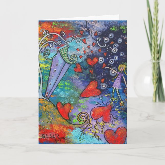 El desborde de la tarjeta de El día de San Valentí (Anverso)