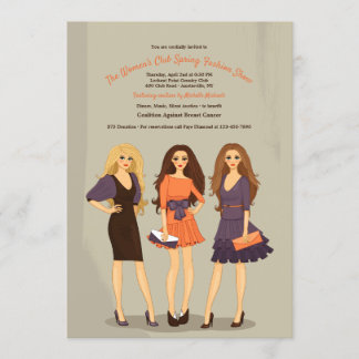 El desfile de moda modela la invitación