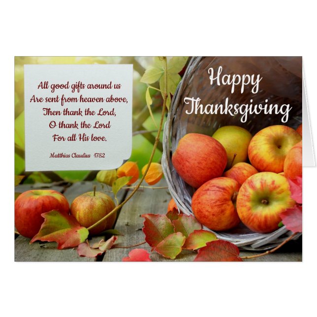 El día de Acción de Gracias de la Cesta de Apple (Anverso (Horizontal))