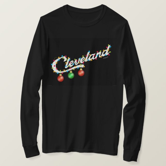 El día de fiesta de Cleveland enciende la camiseta (Anverso del diseño)