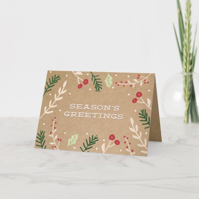 EL DÍA DE FIESTA RAMIFICA TARJETA DE FELICITACIÓN (Anverso)