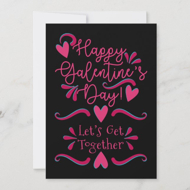 El día de Galentine se une | Negro y rosa (Anverso)