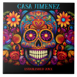 El Día de la Calavera del Azúcar en la Azulejos de