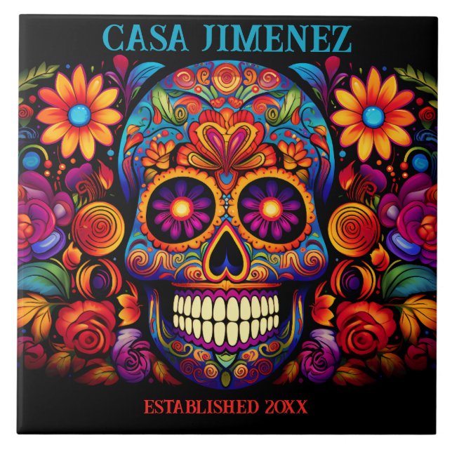 El Día de la Calavera del Azúcar en la Azulejos de (Frente)