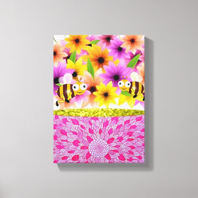 El día de la madre con un lienzo estirado (Anverso)