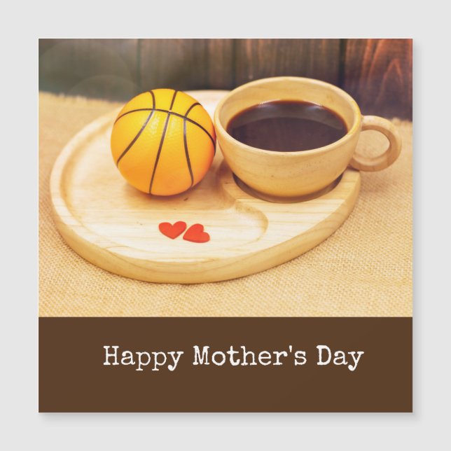 El Día de la Madre de Baloncesto con una taza de c (Anverso)