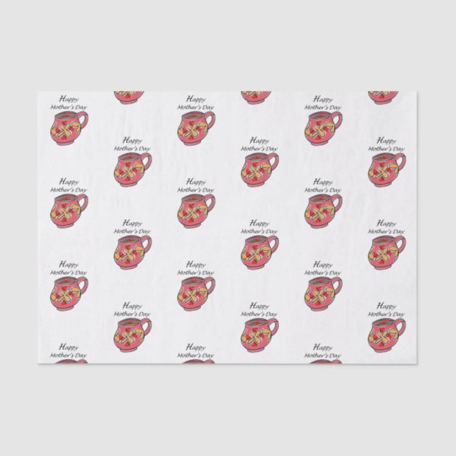 El día de la madre del papel de tejidos (Anverso)