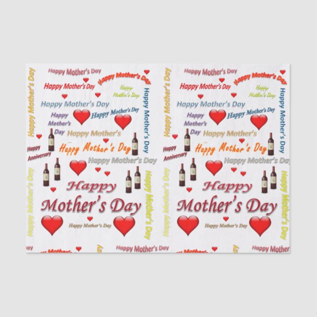 El día de la madre del papel de tejidos (Anverso)