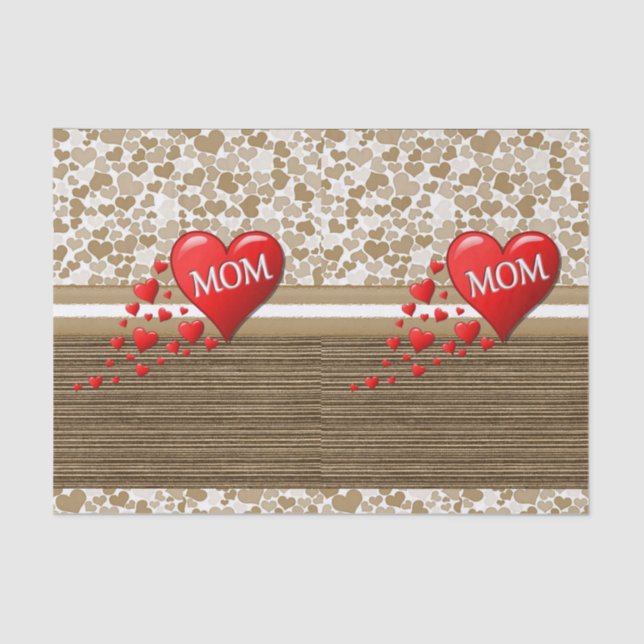 El día de la madre del papel de tejidos (Anverso)