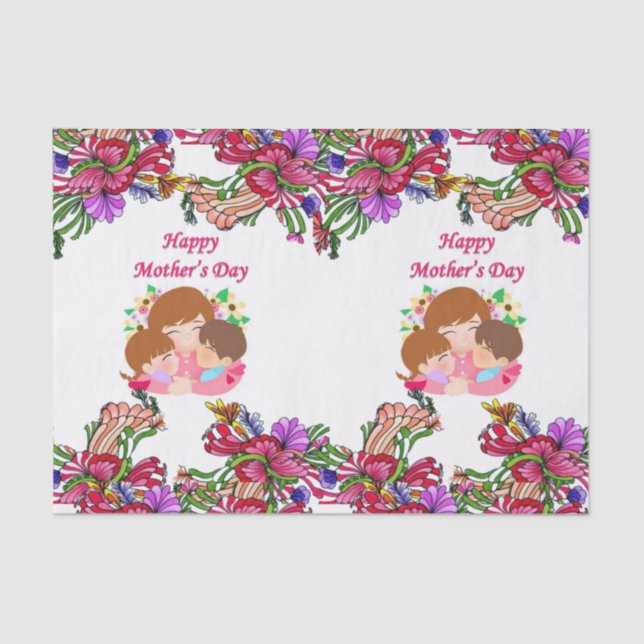 El día de la madre del papel de tejidos (Anverso)