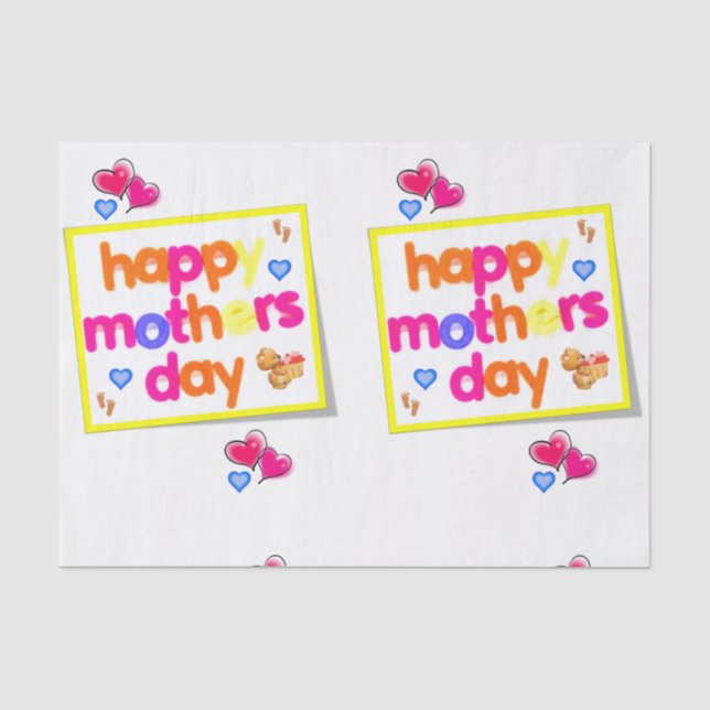 El día de la madre del papel de tejidos (Anverso)