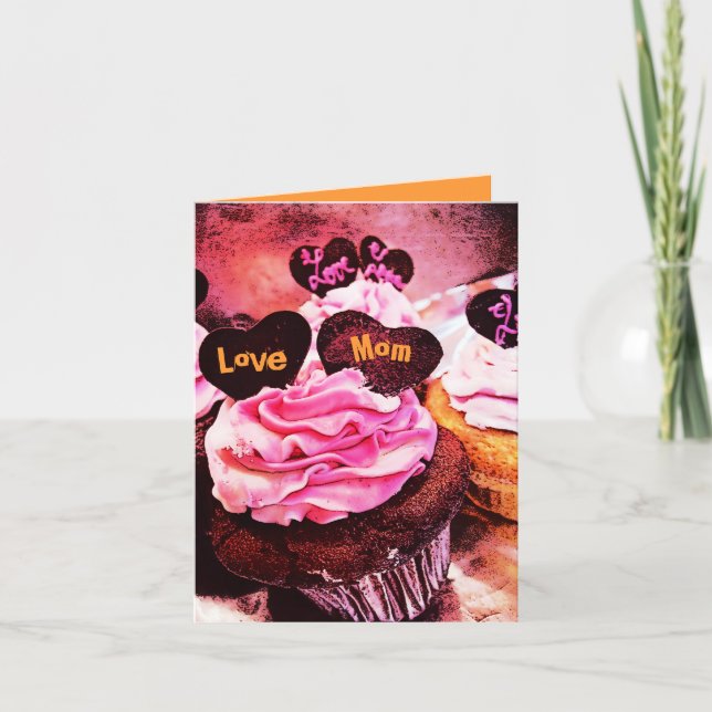 El día de la madre pastel de amor tarjeta de Naran (Anverso)