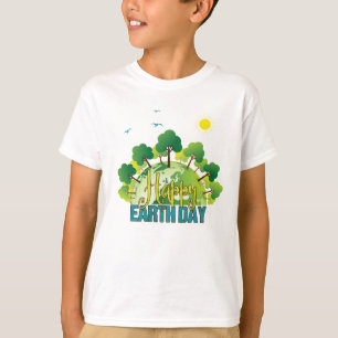 El Día de la Tierra feliz embroma la camiseta del