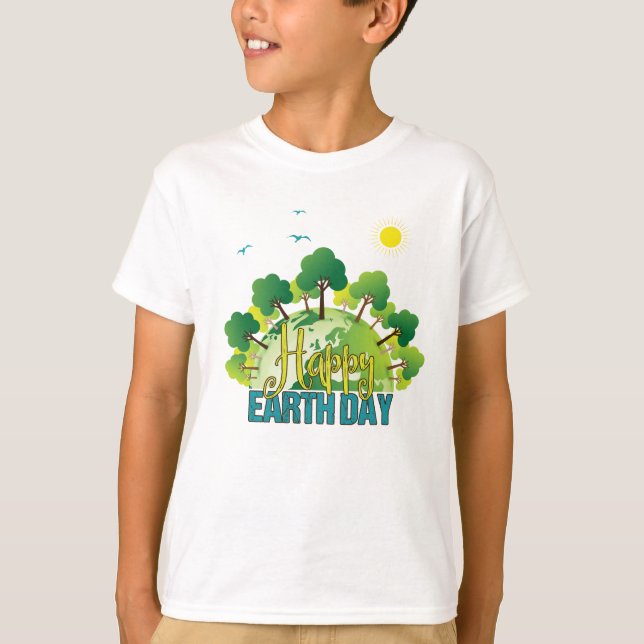 El Día de la Tierra feliz embroma la camiseta del (Anverso)
