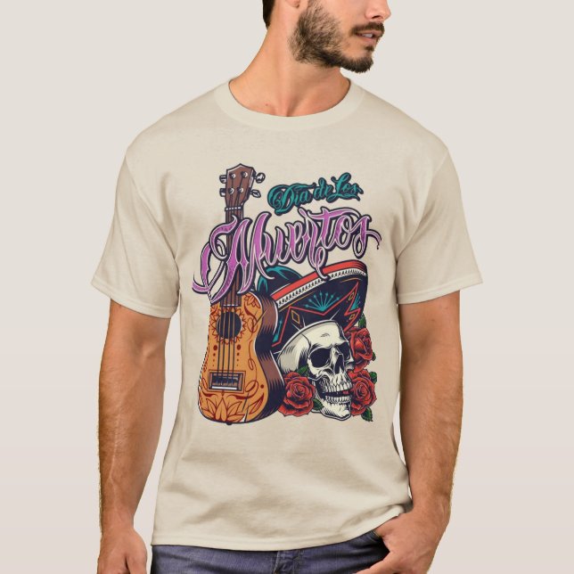 El día de los muertos inspiró a la camiseta (Anverso)