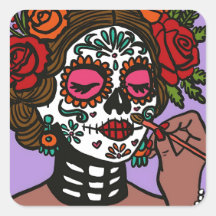 El día de los Pegatinas muertos atrae a Catrina