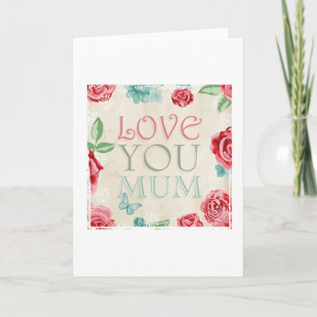 El día de madre "amor usted tarjeta de (Anverso)
