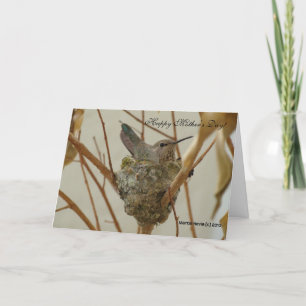 El día de madre - colibrí de la madre - tarjeta