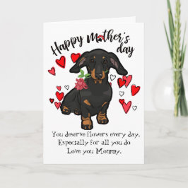 El día de madre feliz de su tarjeta del perro del