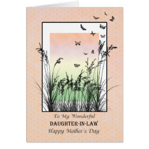 El día de madre para la nuera, con las mariposas