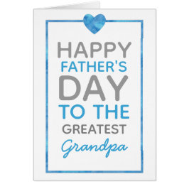 El día de padre feliz a la tarjeta más grande del