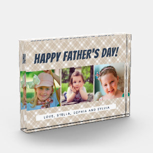 El día de padre feliz de las fotos de la tela