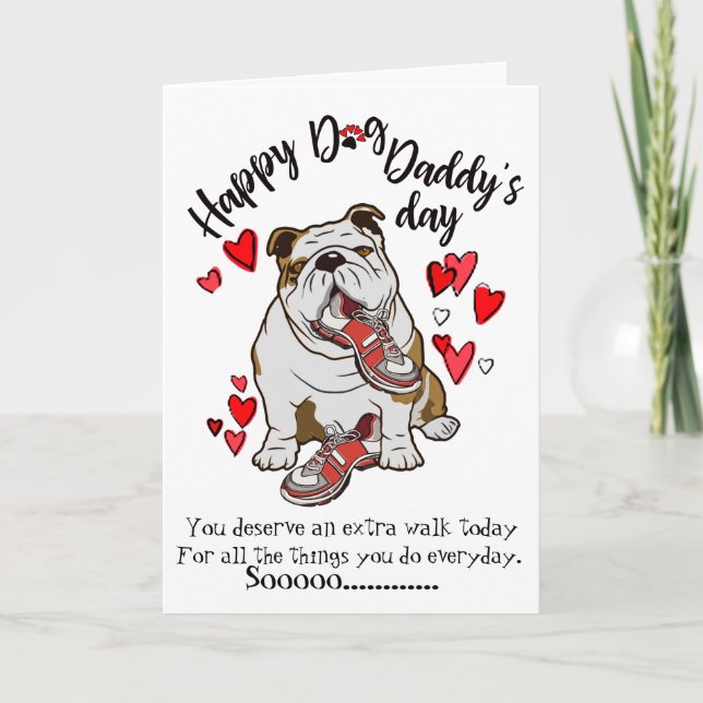 El día de padre feliz de su tarjeta del perro del (Anverso)