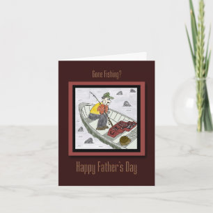 El día de padre ido a pescar la tarjeta