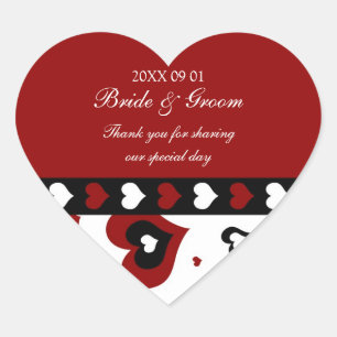 El día de San Valentín Boda Favor Etiquetas Corazo