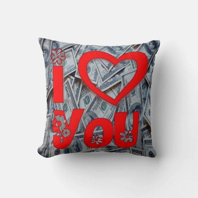 El día de San Valentín Cojín decorativo (Anverso)