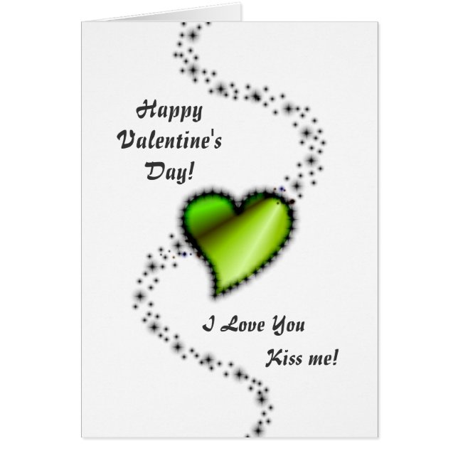 El día de San Valentín - corazón arcoiris verde (Frente)