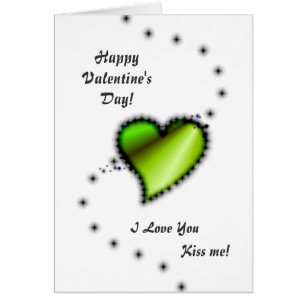 El día de San Valentín - corazón arcoiris verde