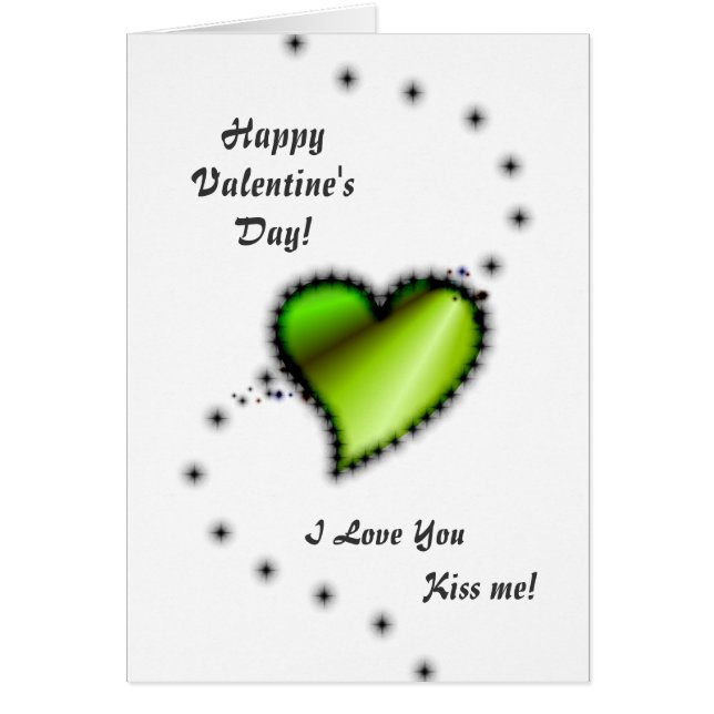 El día de San Valentín - corazón arcoiris verde (Frente)