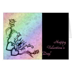 el día de San Valentín - corazón y mariposa en arc