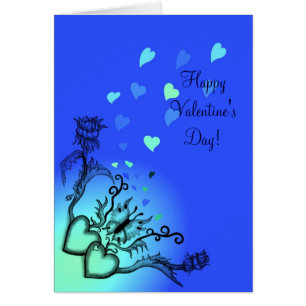El día de San Valentín - corazón y mariposa en arc
