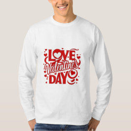 El día de San Valentín De Amor Camiseta De Manga C
