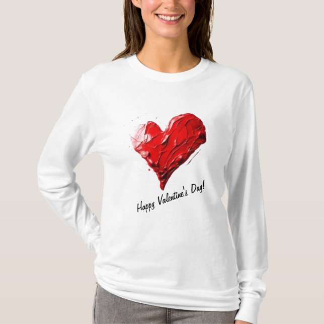 El día de San Valentín de camisetas de manga larga (Anverso)