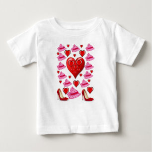 El día de San Valentín de camisetas para bebés