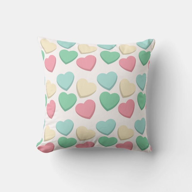 El día de San Valentín de corazón dulce Cojín deco (Anverso)