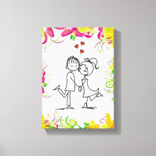 El día de San Valentín de impresión de lienzo esti