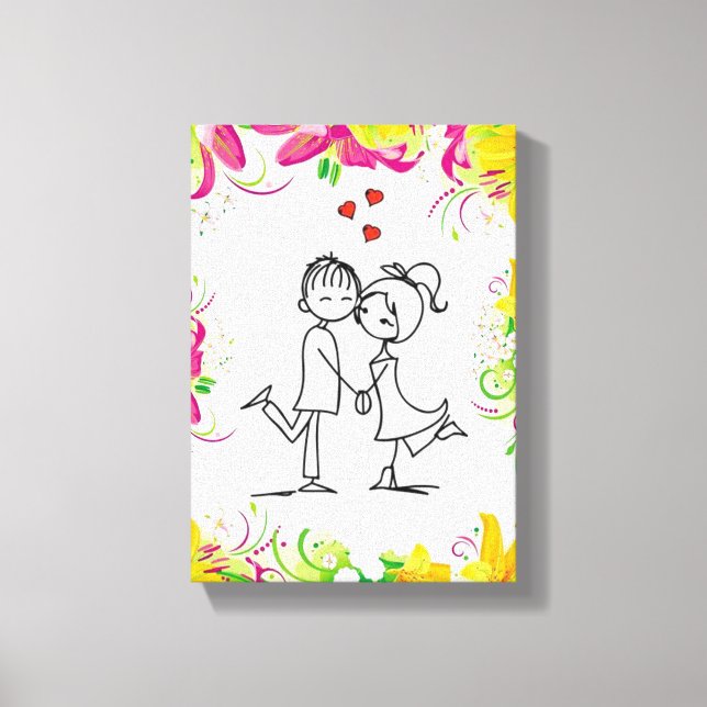 El día de San Valentín de impresión de lienzo esti (Anverso)