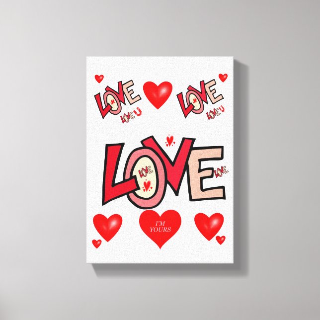 El día de San Valentín de impresión de lienzo exte (Anverso)