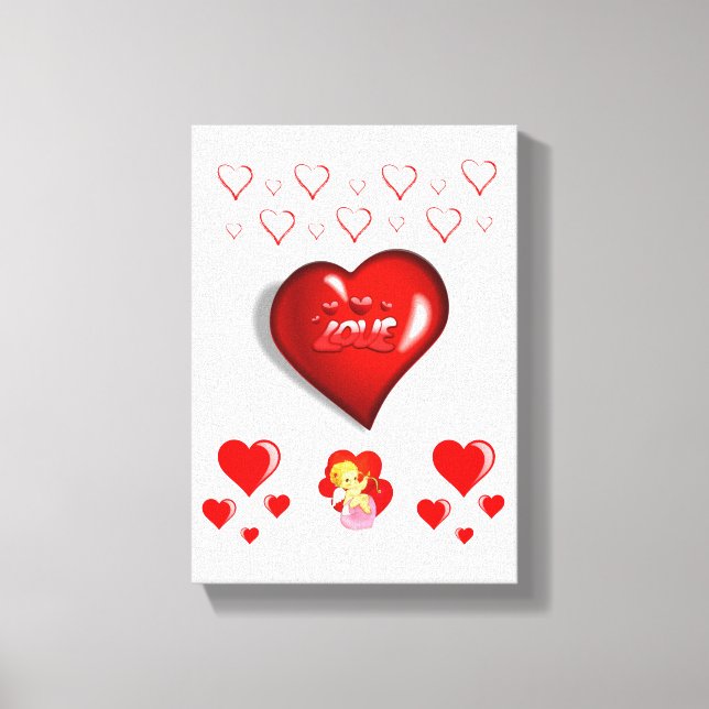 El día de San Valentín de impresión de lienzo exte (Anverso)